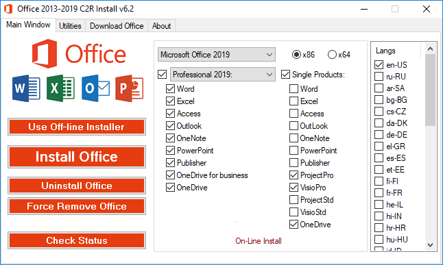 office 2016 c2r install v5.3 not working