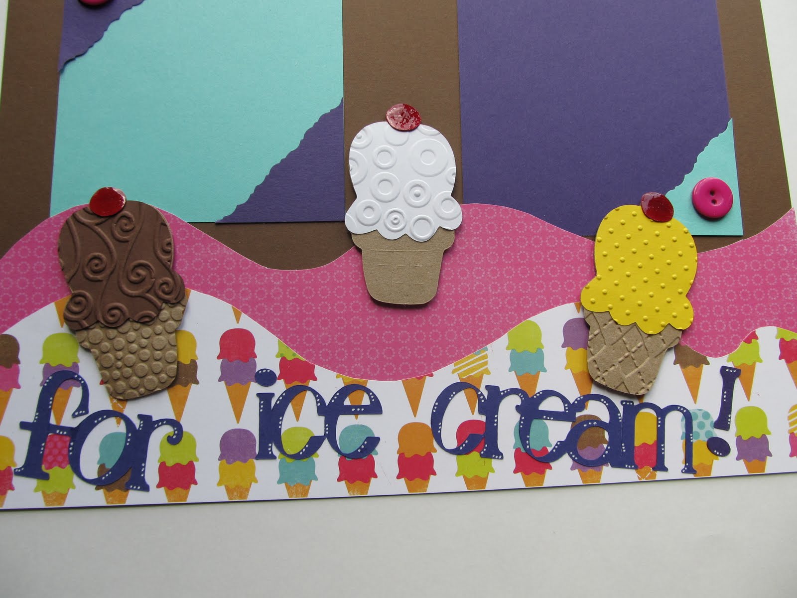 Creative Cricut Designs & More.... Ice Cream Scrapbook Layout