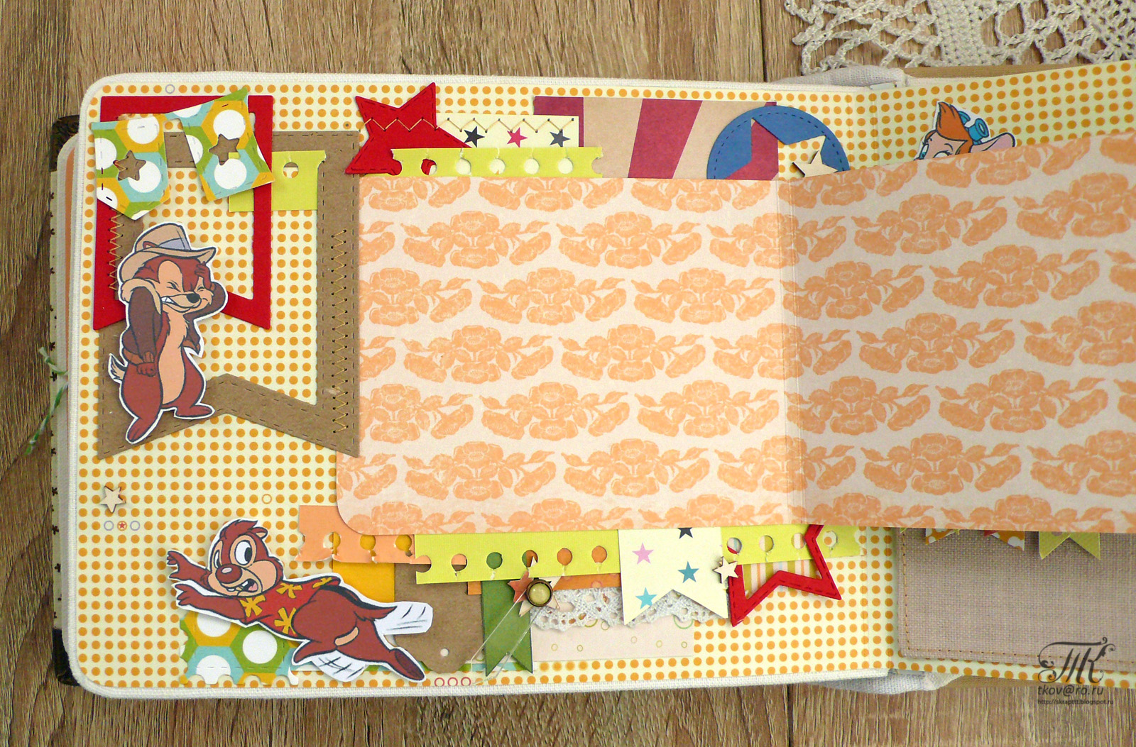 Скрапотерапия Четвертый разворот "бурундучков" и итоги СП