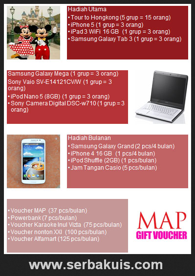 Promo Berhadiah iPhone 5, iPad 3, iPod Shuffle, dll