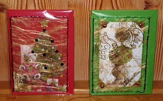 Weihnachtskarten mit Dekovlies Weihnachtskarten mit Dekovlies