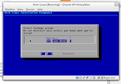Arch Linux Select Packages