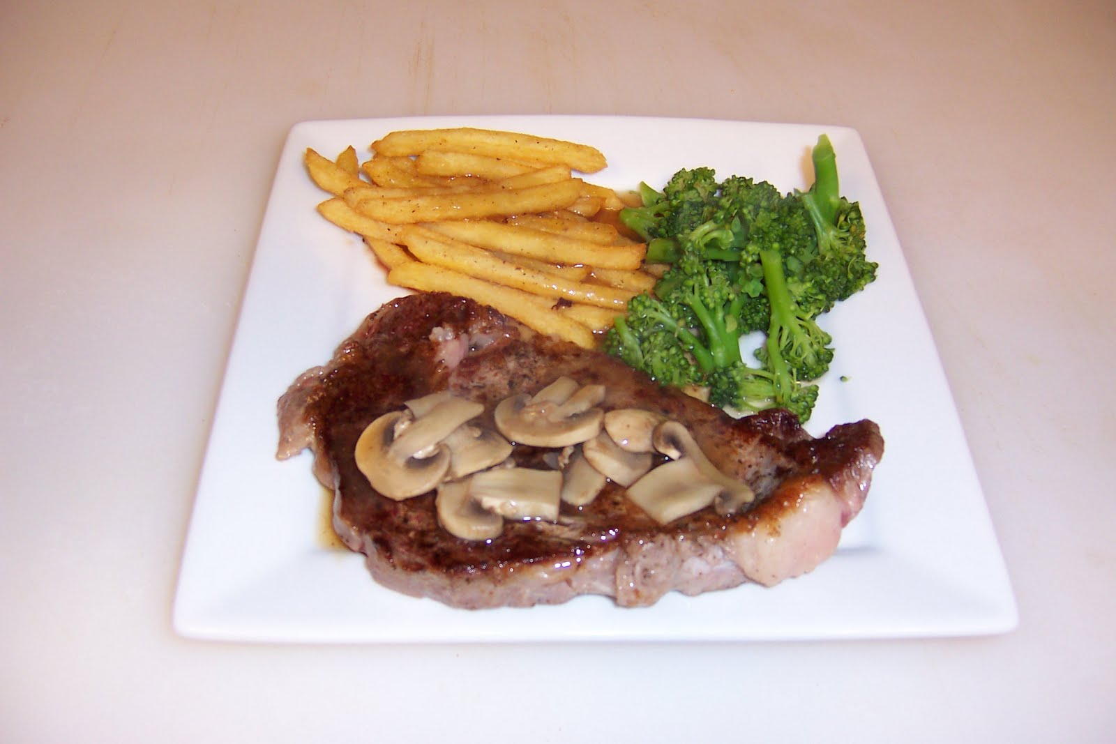 Whats Cooking With KingSparta Dinner Steak, French Fries, Broccoli With Gravy