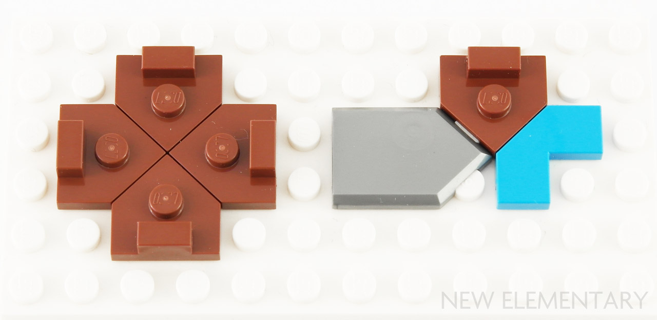 LEGO Minifigure FLAT SILVER Minecraft Compass 1x1 Round Tile 