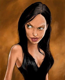 Gambar Karikatur Angelina Jolie Artis Hollywood 