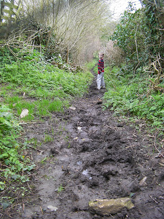 muddy bridleway in dorset