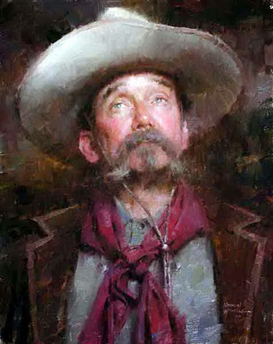 retratos-impresionistas-de-hombres-con-sombrero cuadros-retratos-de-hombres