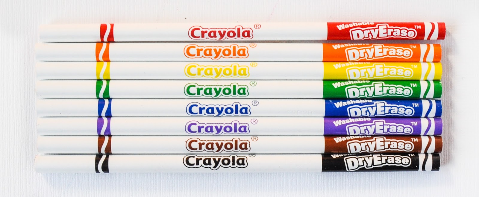 8 Count Crayola Washable Dry Erase Colored Pencils What's Inside the