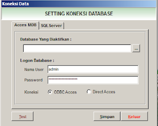 Koneksi Data Access ODBC