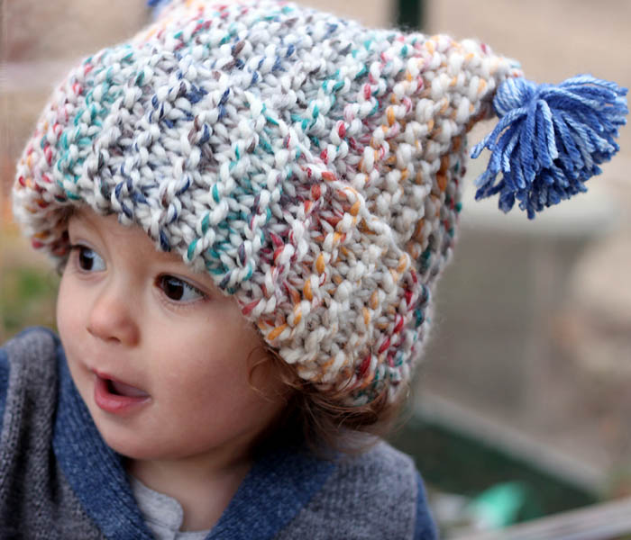 Flat Knit Garter Stitch Hat Knitting Pattern- Super Easy ...