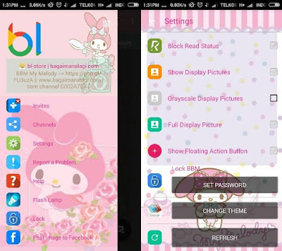 BBM Whatsapp Mod v 2.12.0.9 My Melody 2