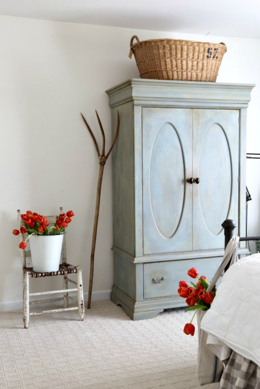 Savvy Southern Style Armoire Transformation.....oh so French blue