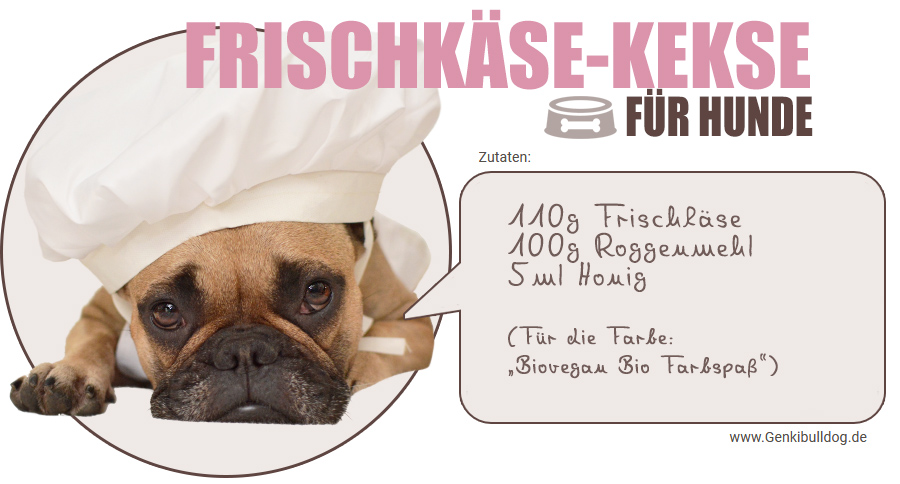 Rezept rosane Hundekekse Frischkäse Kekse für Hunde selbst backen Rezept rosane Hundekekse Frischkäse Kekse für Hunde selbst backen