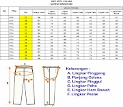 Konsep Terkini 26 Tabel Ukuran Celana Panjang Anak Laki Laki