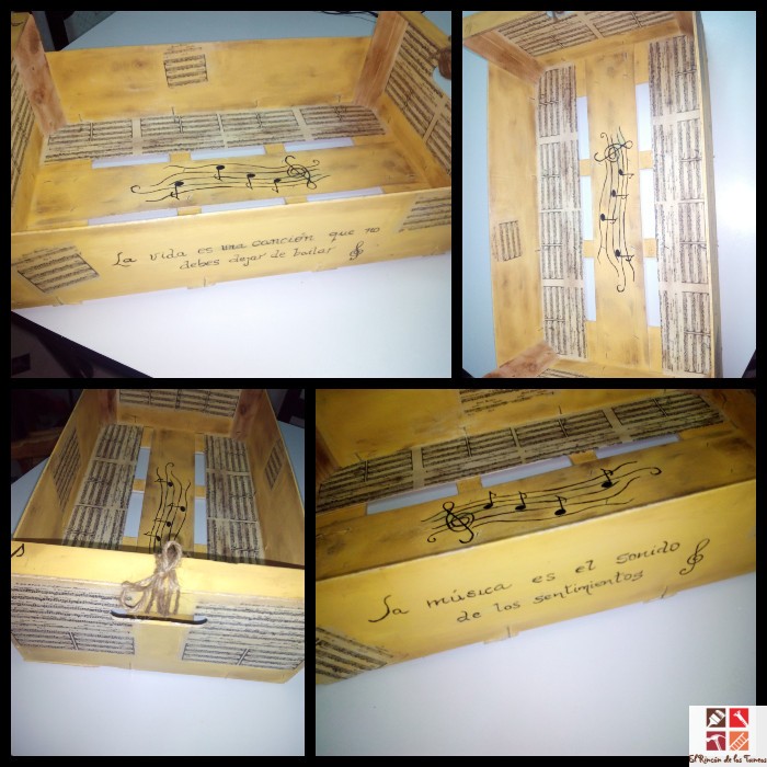 caja de fruta reciclada