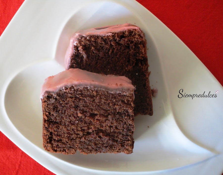 Bizcocho 4 cuartos de chocolate y vino tinto (Siempredulces)
