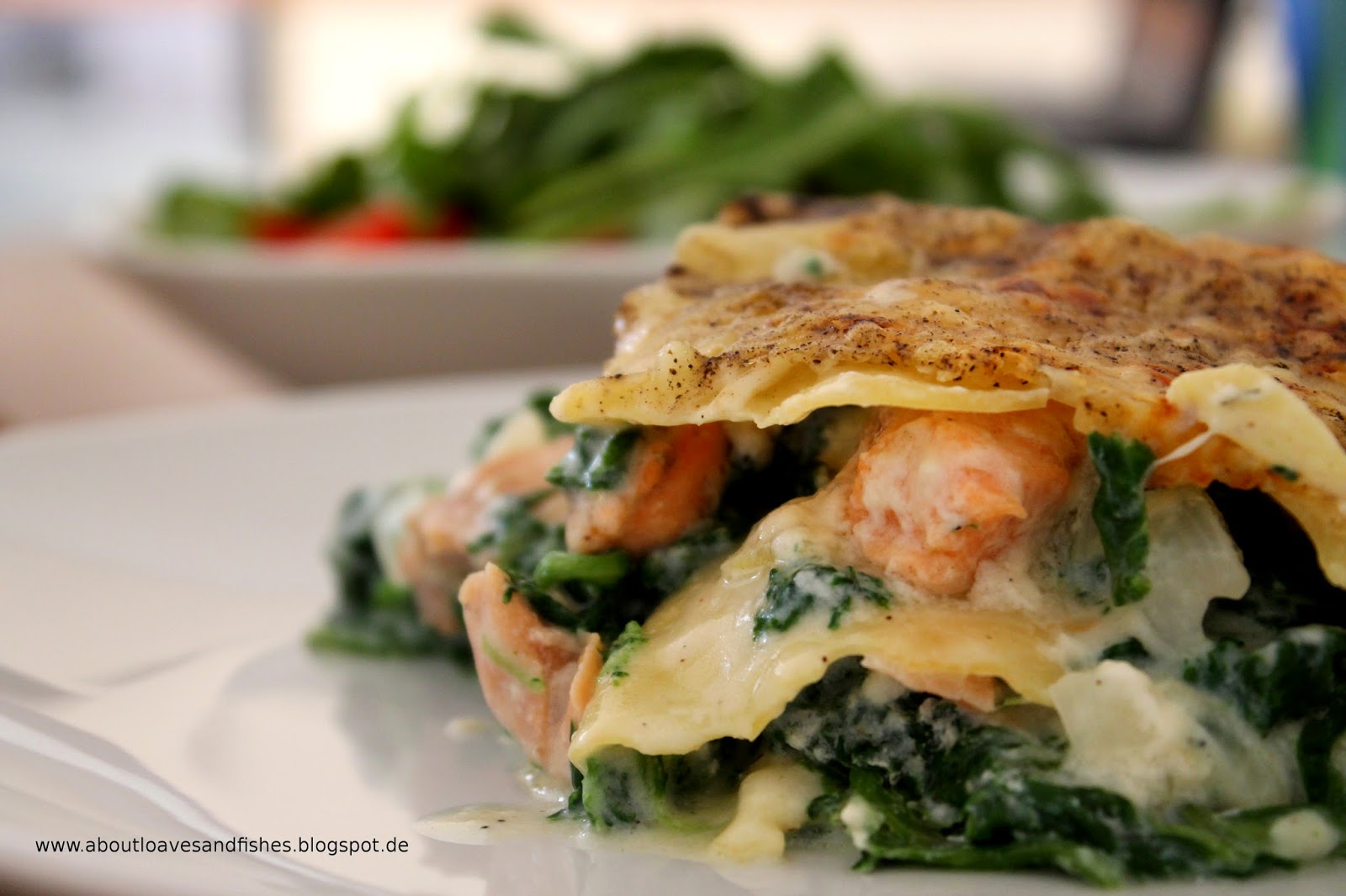 About Loaves and Fishes: Lasagne mit Lachs und Spinat