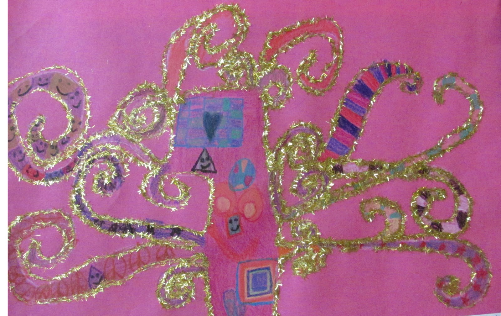 Glitter Me Happy! an ART teacher's blog Gustav Klimt Inspired Trees by