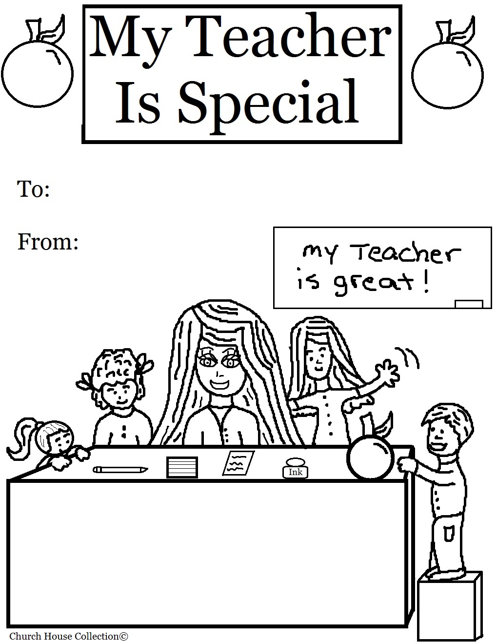 Church House Collection Blog My Teacher Is Special Coloring Pages