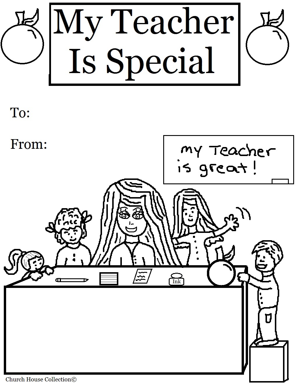 teachers day coloring pages - photo #24