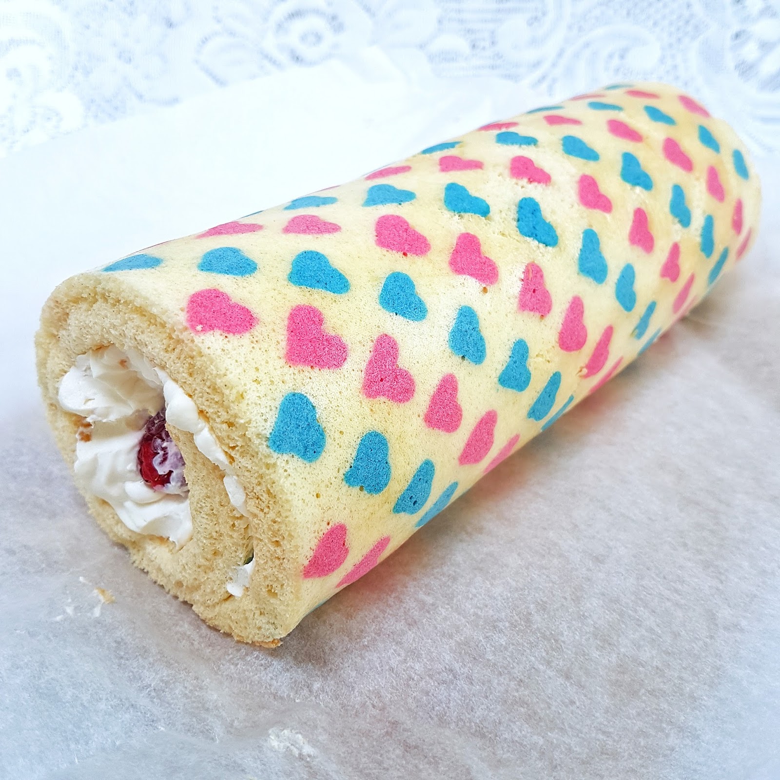 Peach Melba Deco Roll Cake Recipe