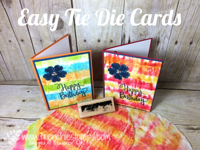 Tie Die on paper, Flower Shop, Stylized Birthday, Stampin'Up!, Frenchie Stamps,