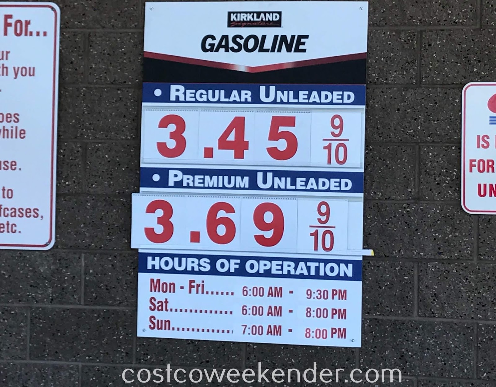 Costco gas prices for June 11, 2018 at Redwood City, CA. 