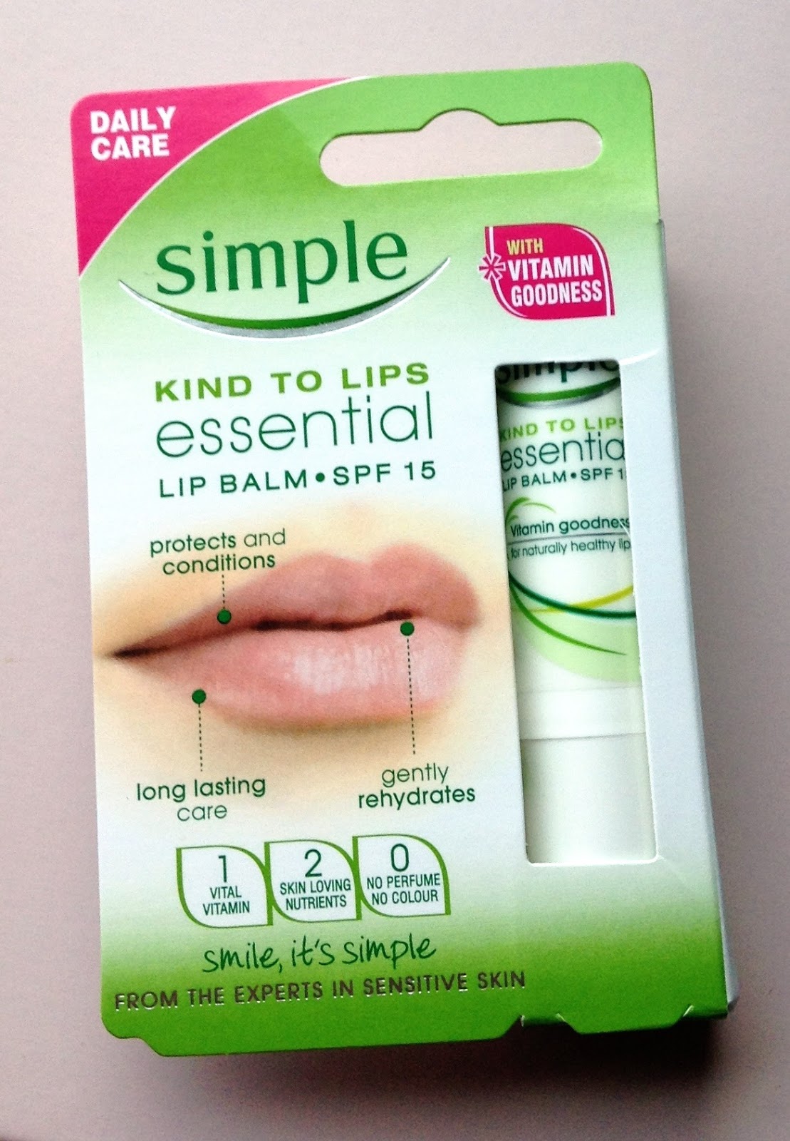 The Powdered Nose Simple Kind To Lips Essential Lip Balm SPF 15