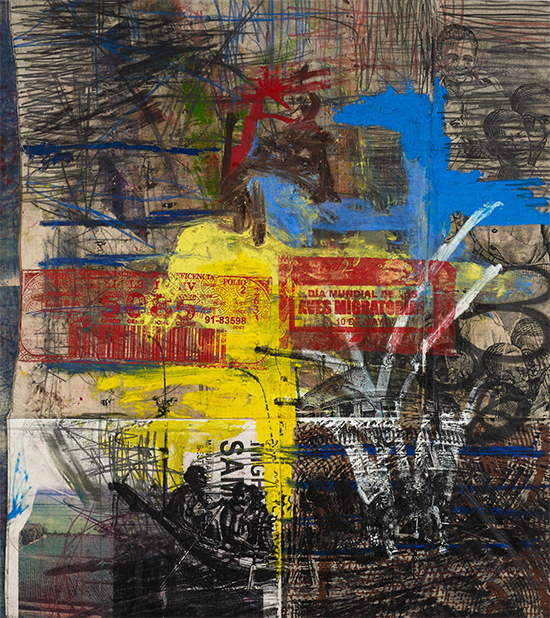 Oscar Murillo Untitled, 2017 Oil, oil stick, and graphite on canvas and linen 295.3 x 264.8 cm Oscar Murillo Untitled, 2017 Oil, oil stick, and graphite on canvas and linen 295.3 x 264.8 cm