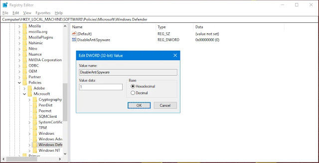 Mematikan Defender Permanen di Windows 10, Windows 8.1, Windows 7, Windows XP Mematikan Defender Permanen di Windows 10, Windows 8.1, Windows 7, Windows XP