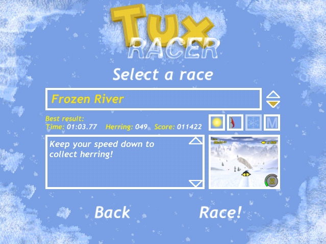 Tux Racer 0.61a - Αγώνας στα χιόνια με έναν πιγκουΐνο