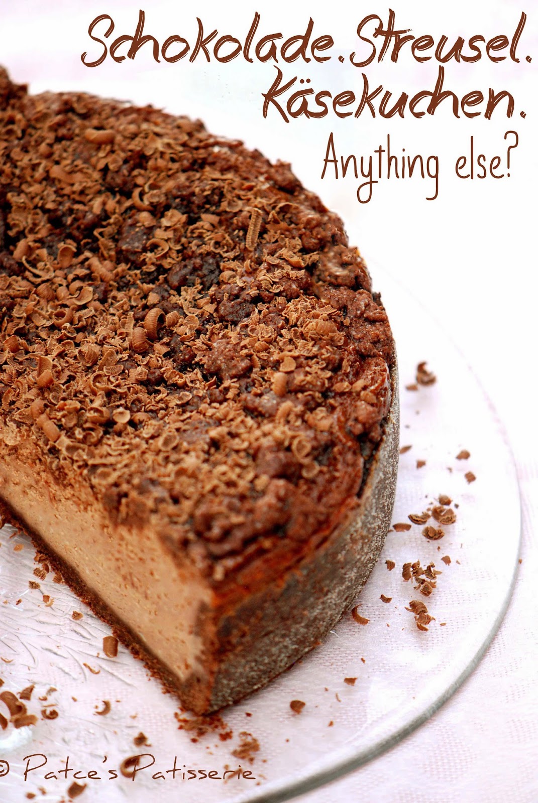 Patces Patisserie: Schokoladen-Käsekuchen mit Streuseln [Think Chocolate!]
