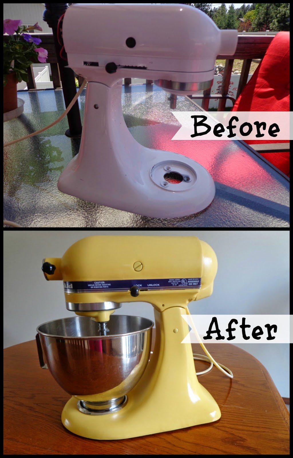 The Colbert Clan How to paint your Kitchen Aid mixer