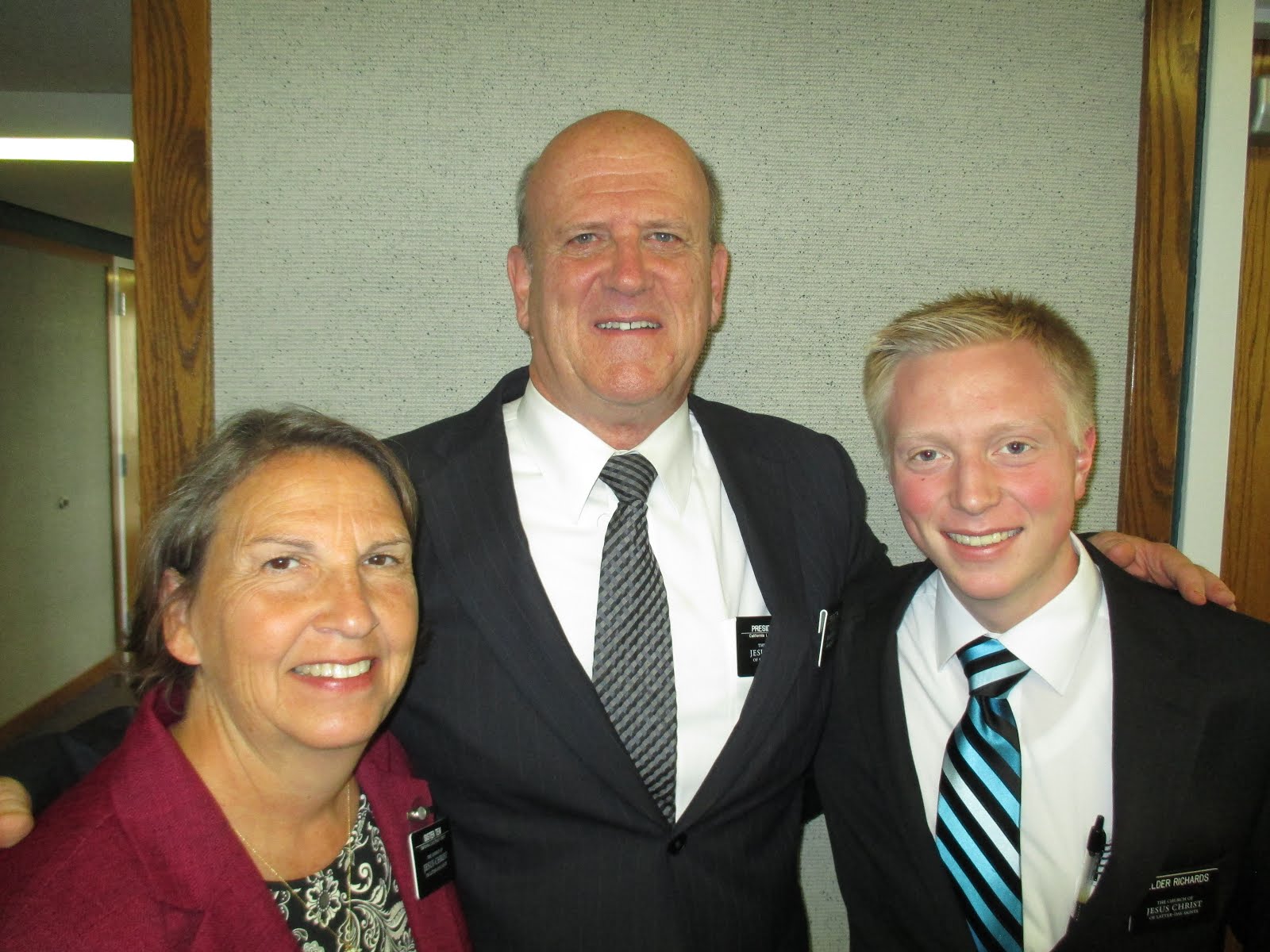 President and Sister Tew with Elder Richards