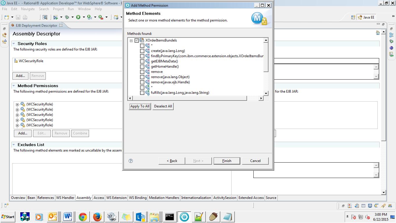 IBM Websphere commerce: Creating new EJB in IBM WCS
