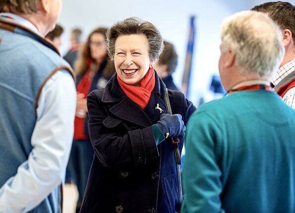 Princess Anne attended the National Coaching Convention at the Addington Equestrian Centre, near Buckingham