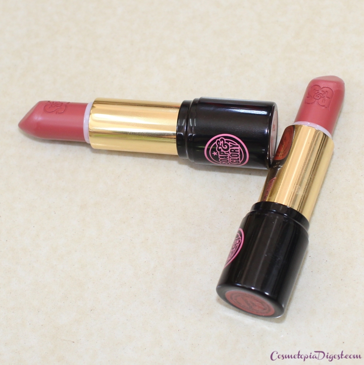 Here are swatches and review of Soap & Glory Sexy Mother Pucker Satin Lipstick in Perfect Day.