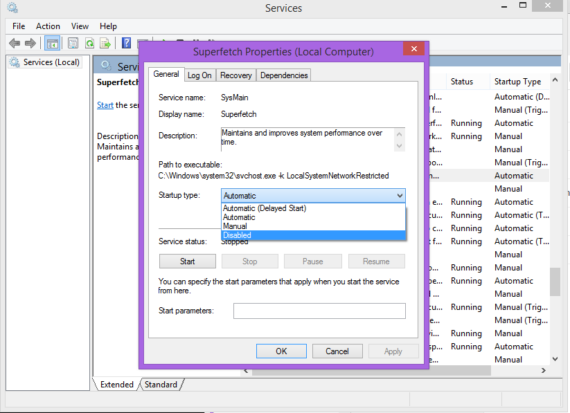 Auto run exe. Superfetch что это за служба. sys main win 10. net.exe stop superfetch.