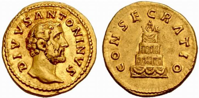 Moneda de oro y antigua Roma