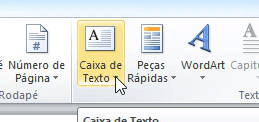 caixa de texto no word