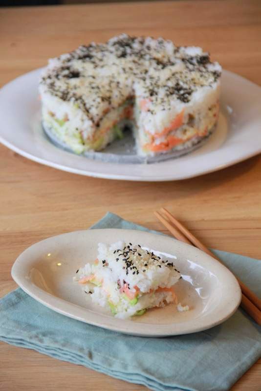 Wonderbaarlijk De smaak van Cécile: Sushi taart LY-71