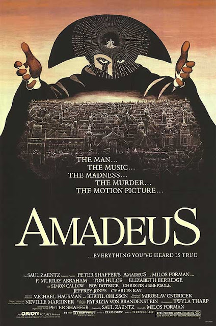 Amadeus Poster, 1984 musical, Directed  by Milos Forman