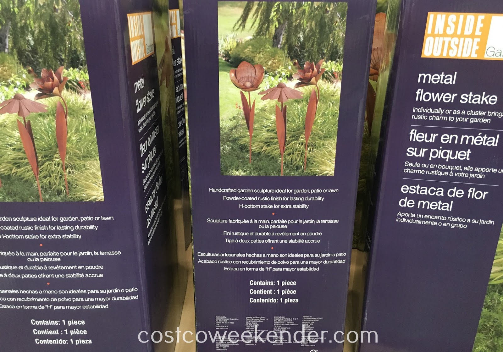 Inside Outside Garden Metal Flower Stake Costco Weekender