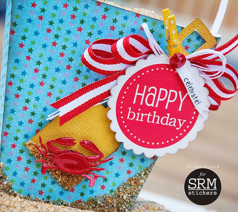 SRM Stickers Blog - Birthday Party Diecut Bag by Michele - #birthday #favor #punched pieces #silhouette #stickers 