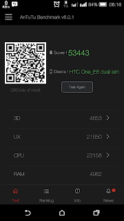 HTC One E8 - skor Antutu Benchmark HTC One E8 - skor Antutu Benchmark
