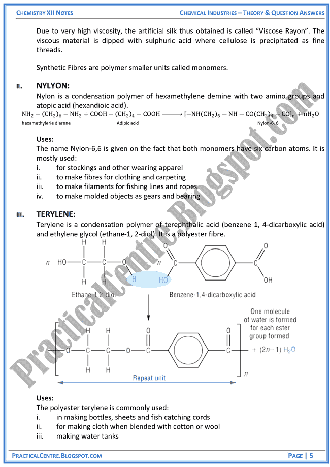 chemical-industries-in-pakistan-theory-and-question-answers-chemistry-12th