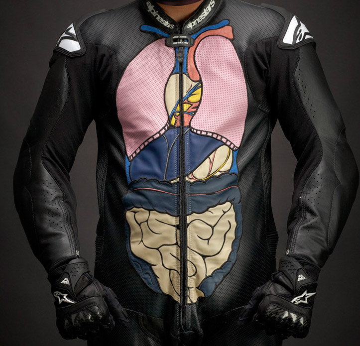 anatomical motorcycle suit