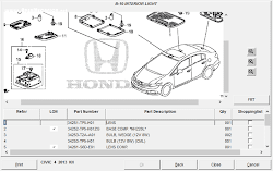 HONDA: Catálogo de Partes 2014 1982 Accord Civic CR V
