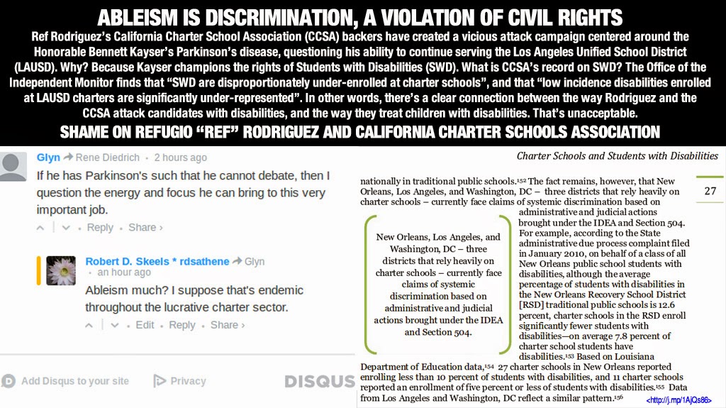 Shame on Refugio &quote;Ref&quote; Rodriguez and California Charter Schools Association