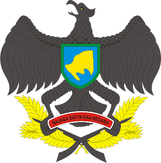 Logo Komando Resort Militer Korem 043 Garuda  Hitam 